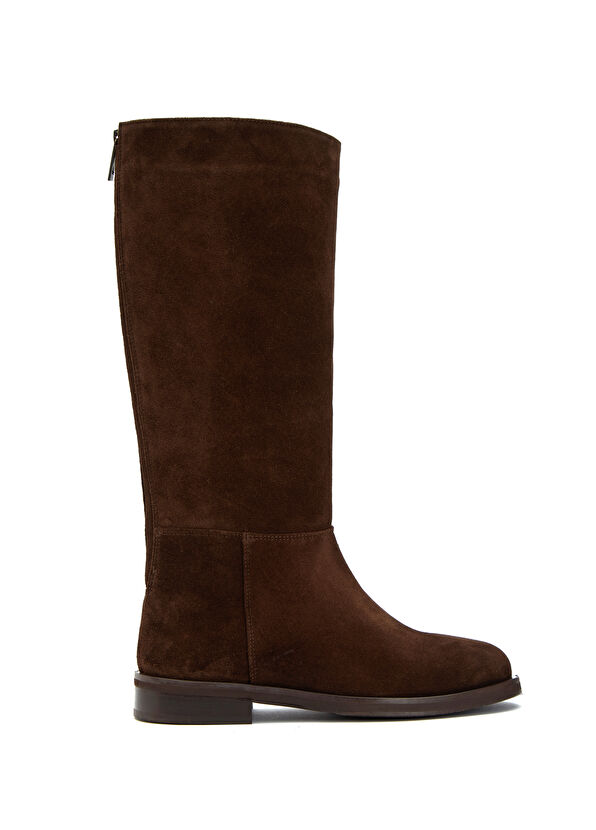 Beymen Club Brown Women's Suede Riding Boots - 1