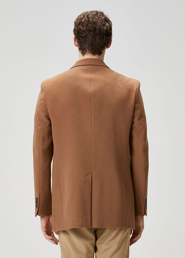 Beymen Club Açık Kahverengi Kruvaze Kaban - 4