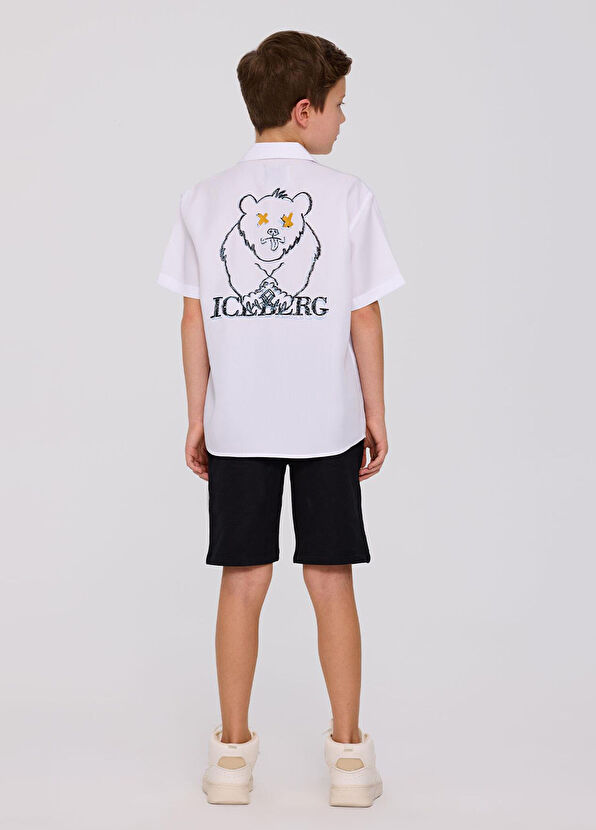 Iceberg Beyaz Kısa Kollu Erkek Çocuk Gömlek  - 2