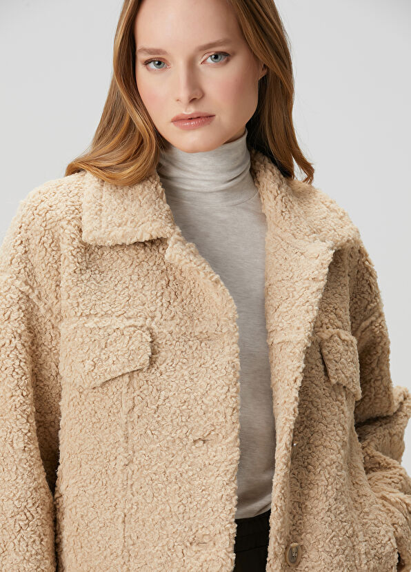 Beymen Club Oversize Beige Trucker Jacket - 2