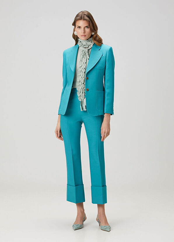 Valentino Mavi Yün Ceket - 2