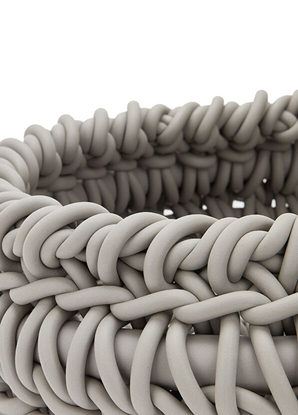 Neo Nido Gri Örgü Dokulu Sepet - 2