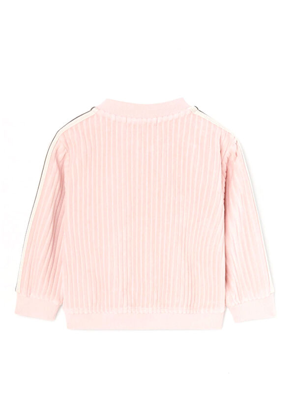 Palm Angels Pembe Beyaz Logo Detaylı Kız Çocuk Ceket - 2