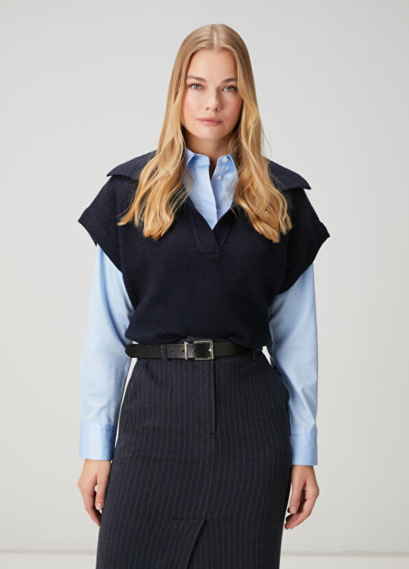 Beymen Club Lacivert Polo Süveter - 1