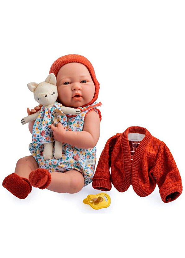 Berenguer Kiremit Hırka ve Kedili Boutique Oyuncak Bebek 38 cm - 4