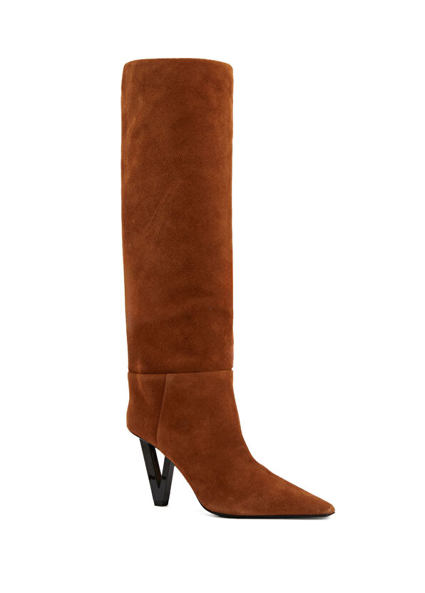 Versace Taba Kadın Süet Çizme - 2