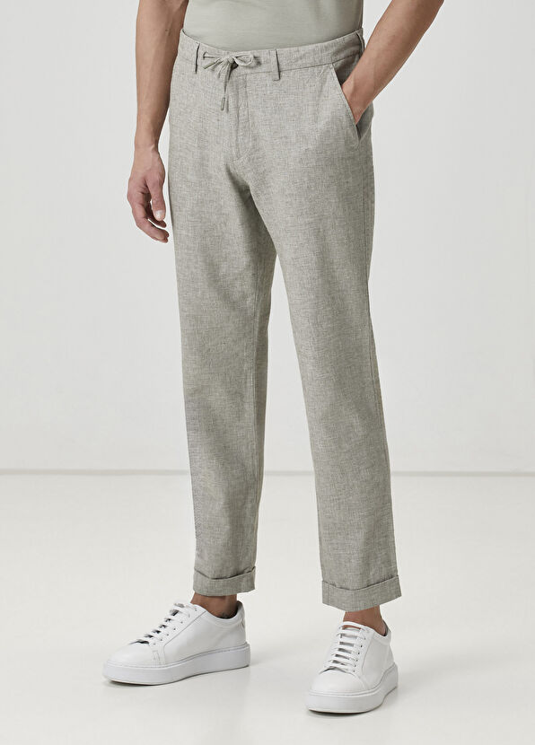 Beymen Club Haki Beli Kordonlu Klasik Pantolon - 2