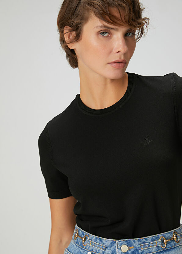 Beymen Club Black Short Sleeve Sweater - 2