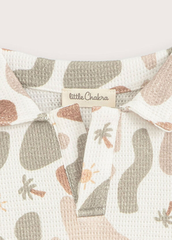 Chakra Joyful Polo Yaka Ekru Unisex Bebek Sweatshirt - 2