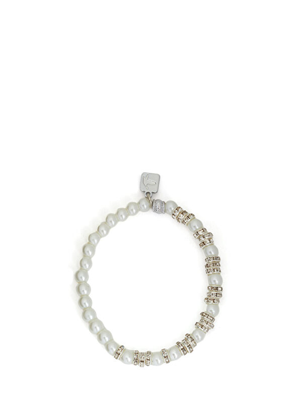 Beymen Club Women's Glass Bracelet With Silver Pearls - 2