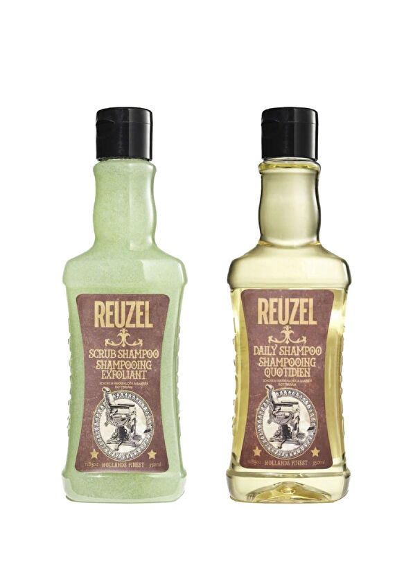 Reuzel Daily Shampoo Daily Shampoo for Men 350 ml + Scrub Shampoo Clarifying Shampoo for Men 350 ml Set of 2 - 1