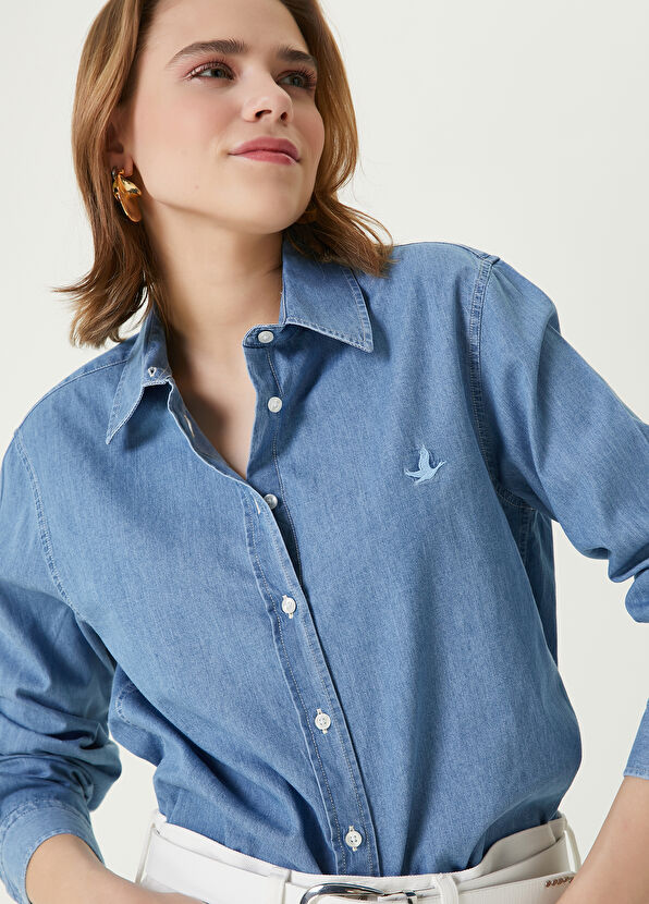 Beymen Club Mavi Logo Detaylı Gömlek - 2