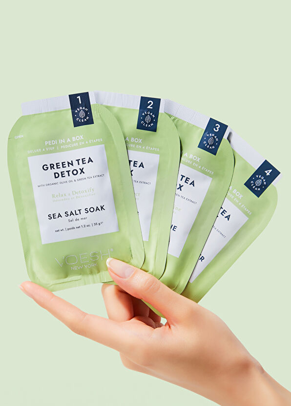 Voesh New York Pedi In A Box Deluxe Green Tea Detox 4-Step Pedicure Set - 3