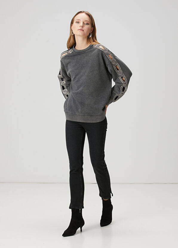 Beymen Club Antrasit Taş Detaylı Sweatshirt - 2