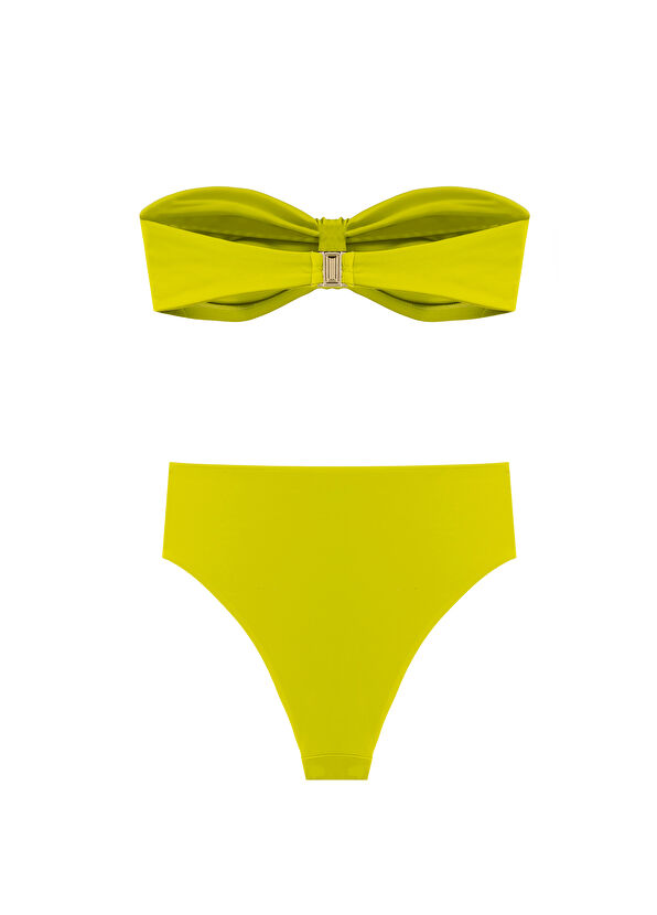Lyn Swimwear Julia Neon Green Women's Triangle Bikini Set - 2