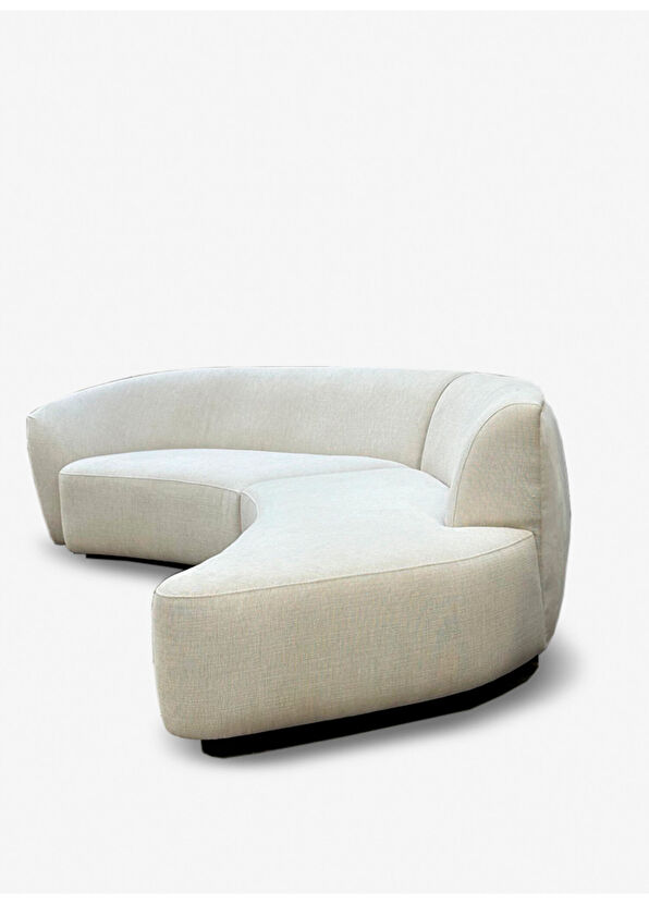 Estetik Decor Seranete Duble Krem Rengi Üçlü Kanepe - 2