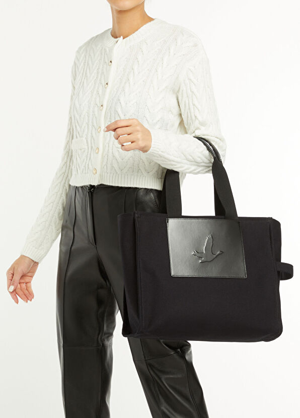 Beymen Club Black Womens Canvas Shopping Bag - 2