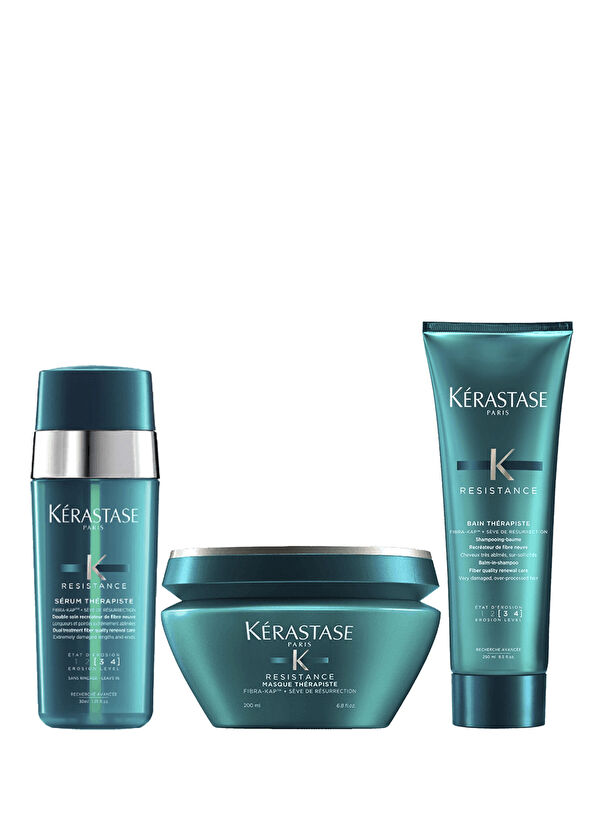 Kerastase Resistance Therapiste Shampoo for Extremely Damaged Hair 250 ml + Mask 200 ml + Serum 30 ml 3-Piece Hair Care Set - 1