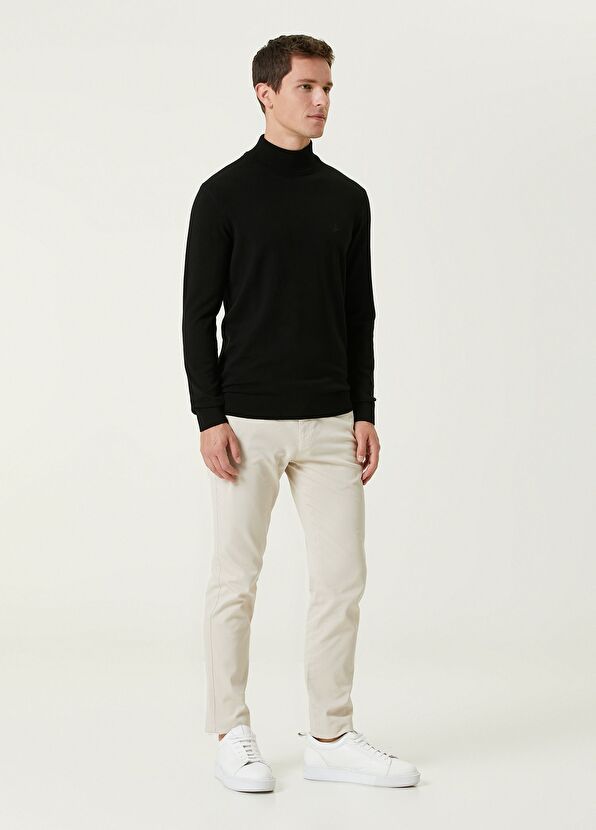 Beymen Club Siyah Yarım Balıkçı Yaka Basic Kazak - 3