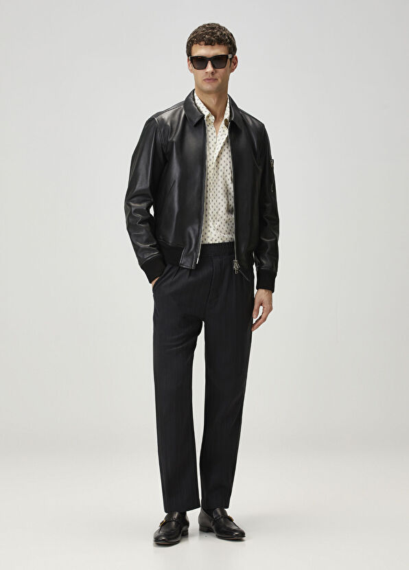 Siyah Deri Mont - Görsel 3