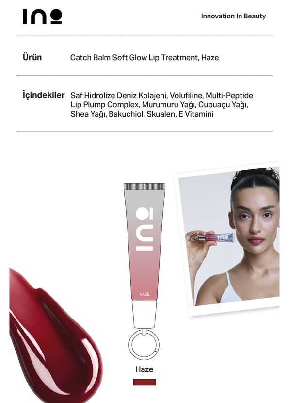 INO Beauty Scarlet Haze Lip Combo Stick Ruj Allık 4,5 gr ve Nemlendirici Lip Balm 15 ml Makyaj Seti - 4