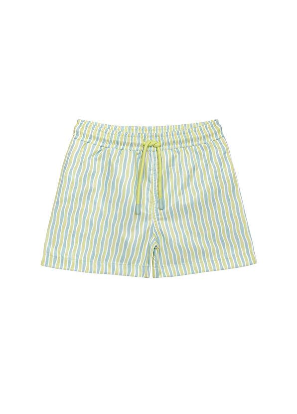 Sand Mother Lime Oasis Woven Boys' Swim Shorts - 1