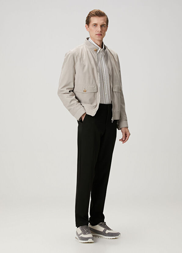 Brunello Cucinelli Kahverengi Beyaz Çizgi Desenli Gömlek - 2