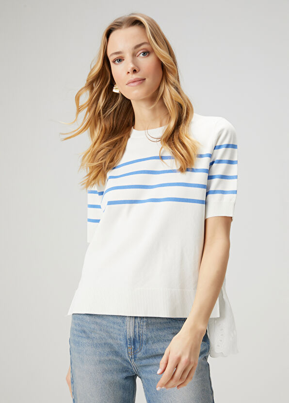 Beymen Club Blue White Striped Sweater - 3
