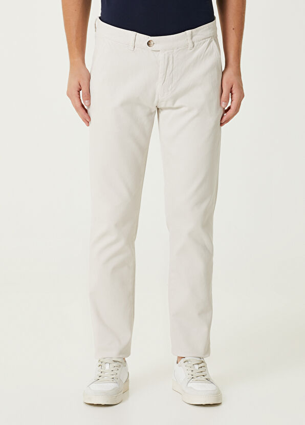Beymen Club Slim Fit Cream Pants - 2