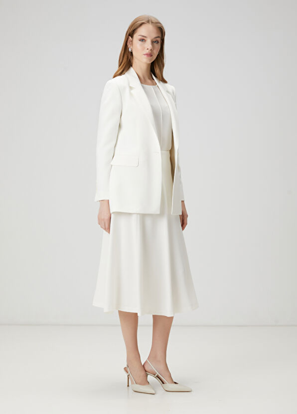 Beymen Club Off-White Crepe Blazer - 2