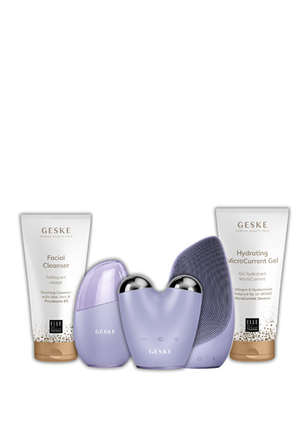 Geske Mor Sıkılaştırıcı Temizleyici ve Masaj Aletli 5'li Cilt Bakım Cihazı Seti - 1