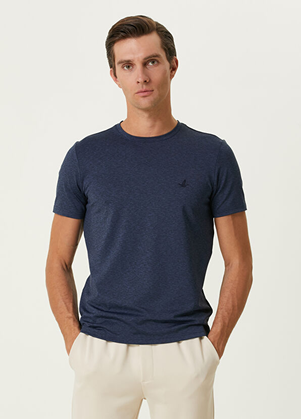 Beymen Club Koyu Mavi Logolu T-shirt - 1