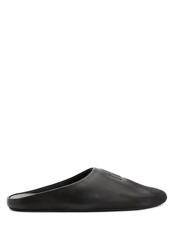 Balenciaga Siyah Erkek Deri Terlik - 1