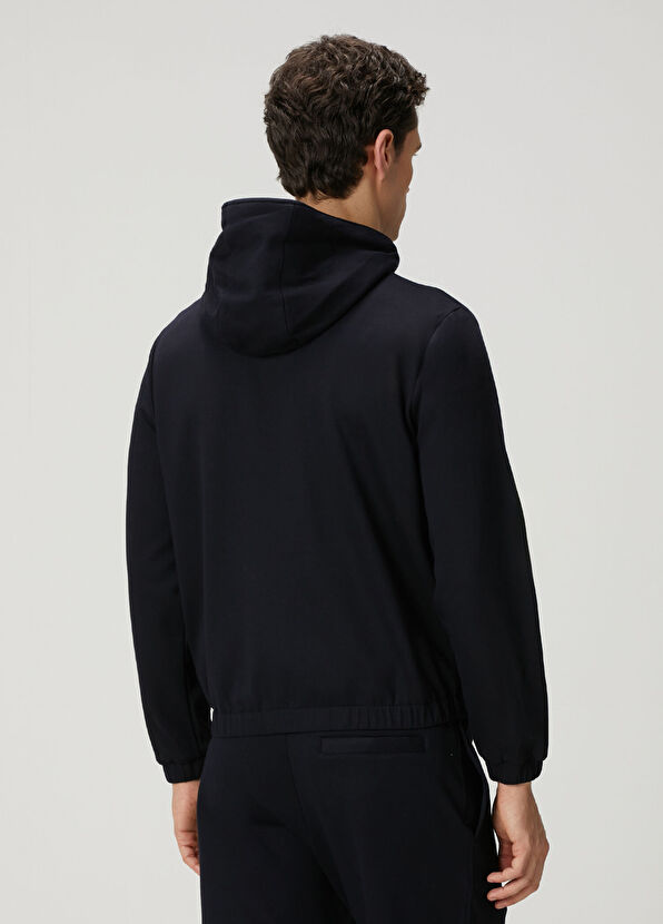 Moncler Navy Blue Hooded Sweatshirt - 4