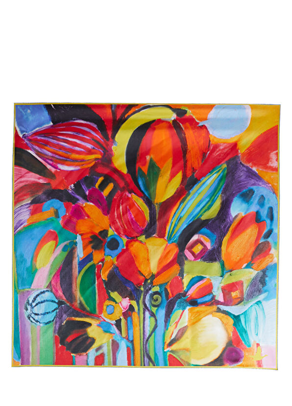 Beymen Club Art Collaboration Çağla Ulusoy Çiçek İpek Eşarp - 2