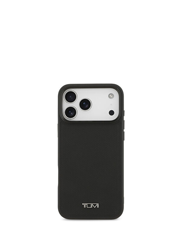 Tumi iPhone 17 Pro Max Siyah Deri Noktalı Dizayn Magsafe Uyumlu Telefon Kılıfı - 2