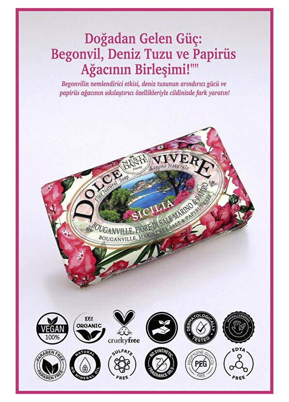 Nesti Dante Dolce Vivere Scilia Vegan Cilt Bakım Sabunu 250 gr - 2