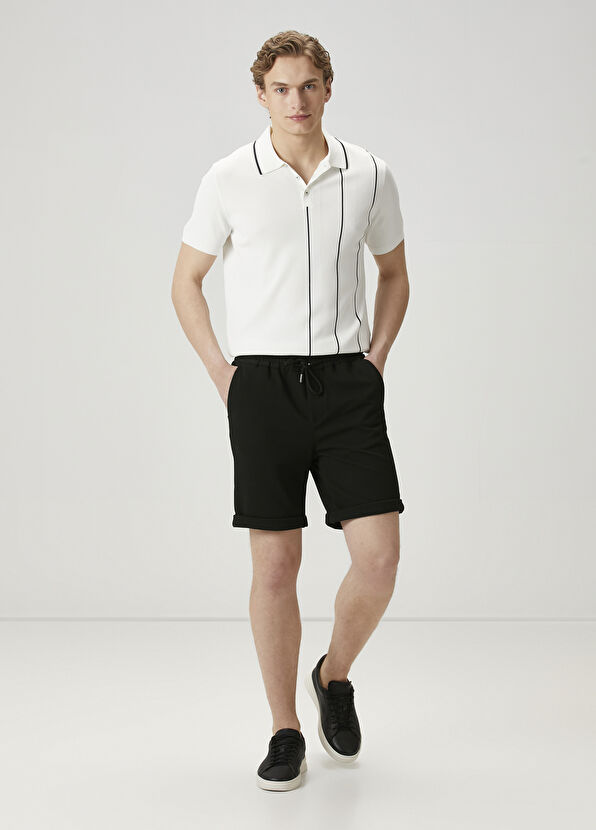 Beymen Club Siyah Duble Paça Şort - 1