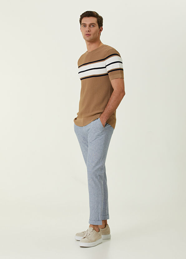 Beymen Club Mavi Beli Kordonlu Muline Pantolon - 1