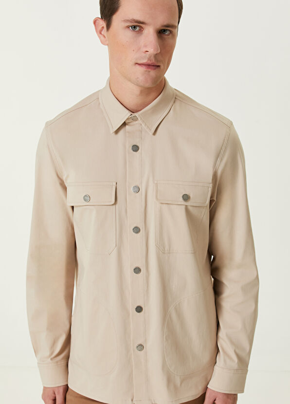 Beymen Club Beige Pocket Detailed Outer Shirt - 2