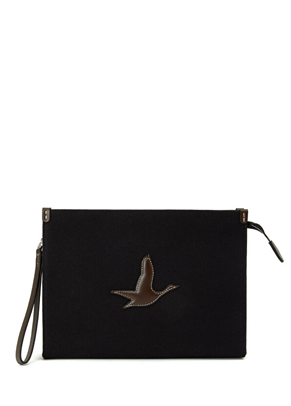 Beymen Club Black Women's Canvas Hand Portfolio - 1