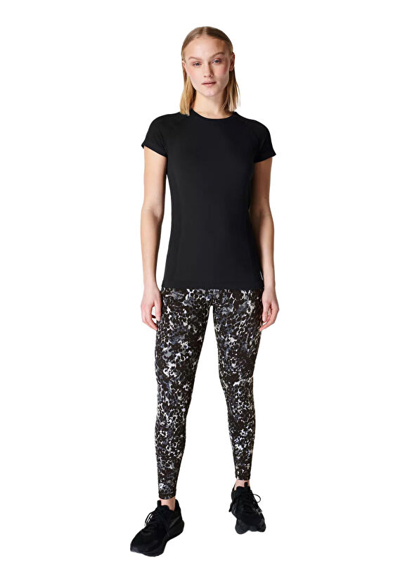 Sweaty Betty Athlete Seamless Workout Siyah Kadın Koşu Atleti - 2