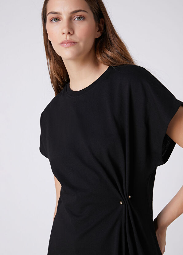 Beymen Club Black Brooch Detailed T-Shirt - 2