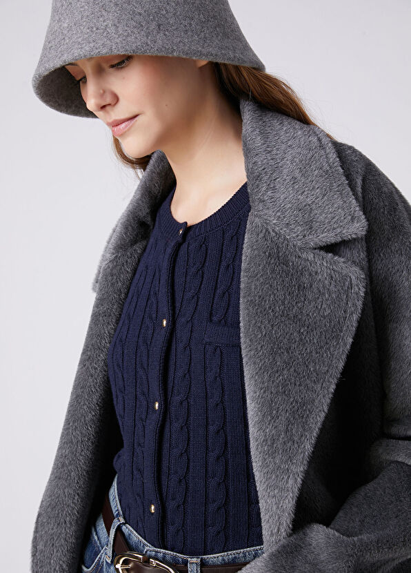Beymen Club Navy Blue Knitted Wool Vest - 2