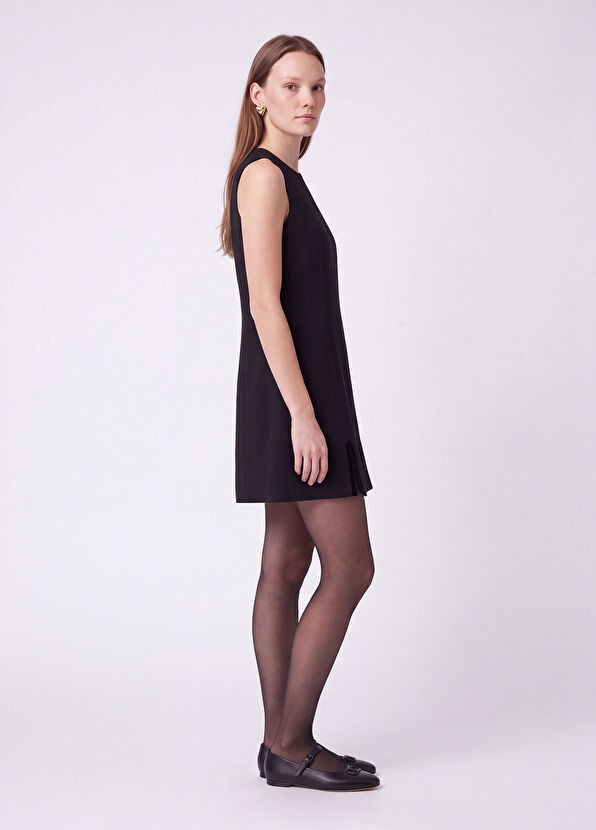 Beymen Club Black Bow Slit Sleeveless Mini Dress - 3