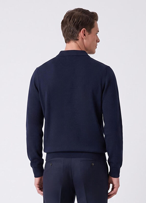 Beymen Club Navy Blue Polo Sweater - 4