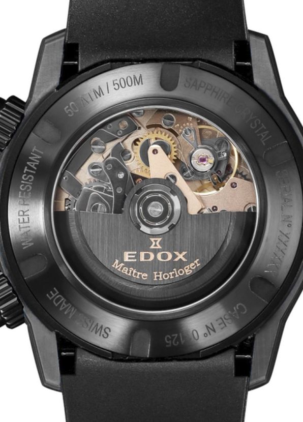 Edox 01125-CLNGN-NING Siyah Erkek Kol Saati - 2