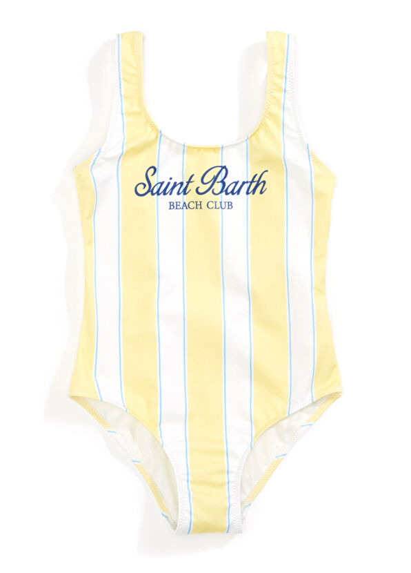 MC2 (Saint Barth) Cara White Yellow Girl's Swimsuit - 1