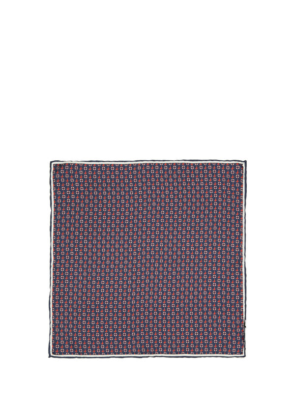 Beymen Club Lacivert Kaz Desenli İpek Poşet Mendil - 1