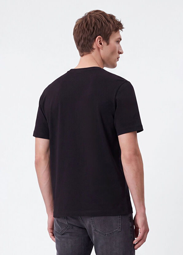 Beymen Club Relax Fit Black Mercerized T-Shirt - 4